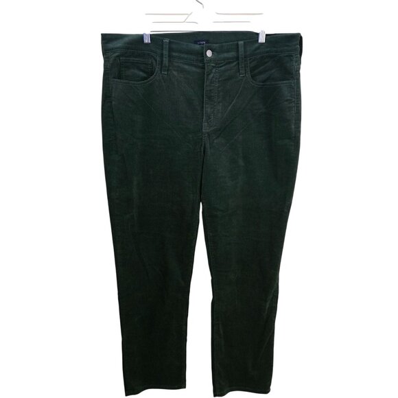 J.Crew 2023 5 Pocket Straight Leg Green Stretch Corduroy Pants Size 34 - Picture 1 of 10